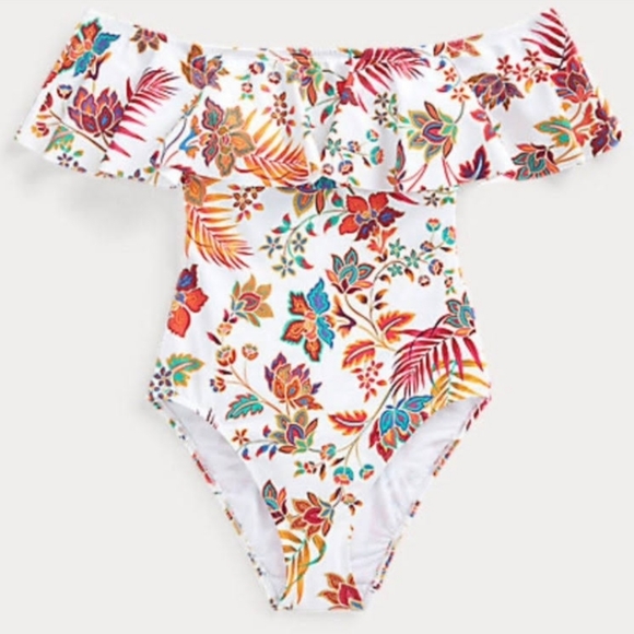 Ralph Lauren Off the Shoulder One Piece Swimsuit - Picture 4 of 4